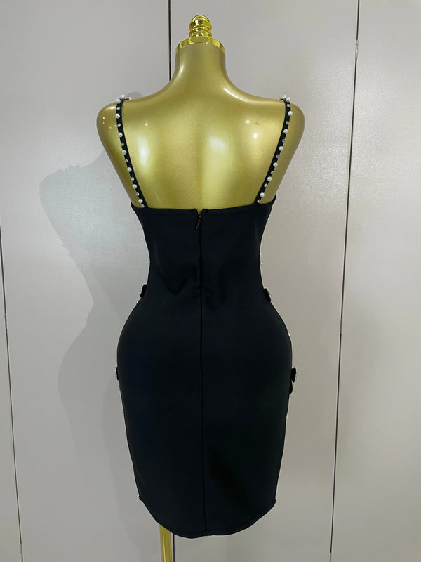 Felicity Pearl Bow Bodycon Mini Dress