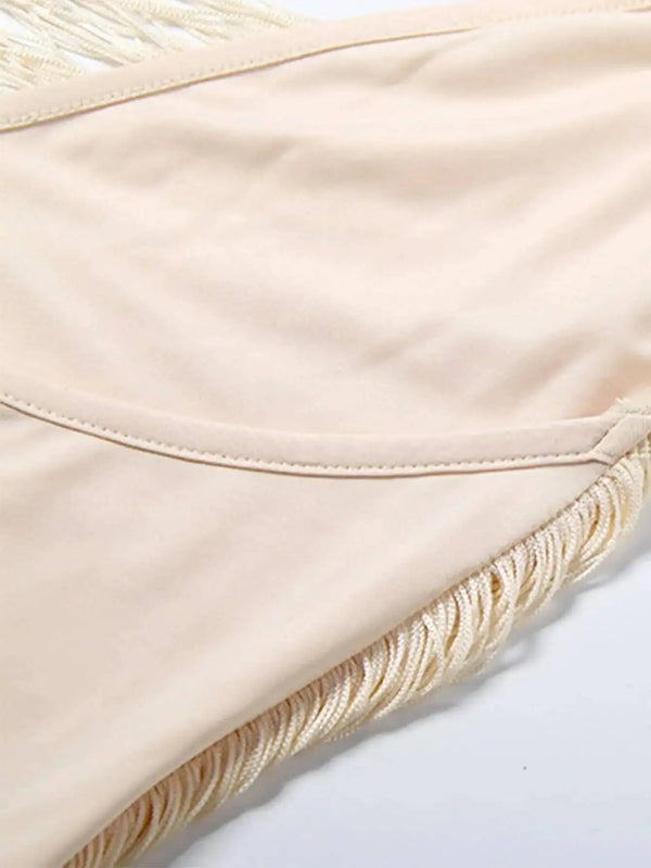 Davina Tassel Backless Bodycon Mini Dress