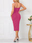 Brisa Ruched Spaghetti-Strap Midi Dress