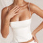 Zaruhi Square-Neck Corset Cami Crop Top One-piece