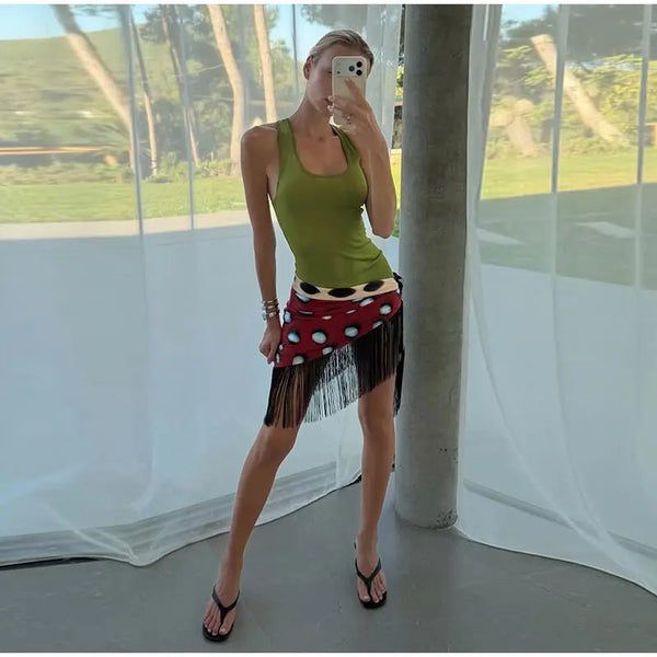 Marlowe Animal Print Wrap Midi Skirt One-piece