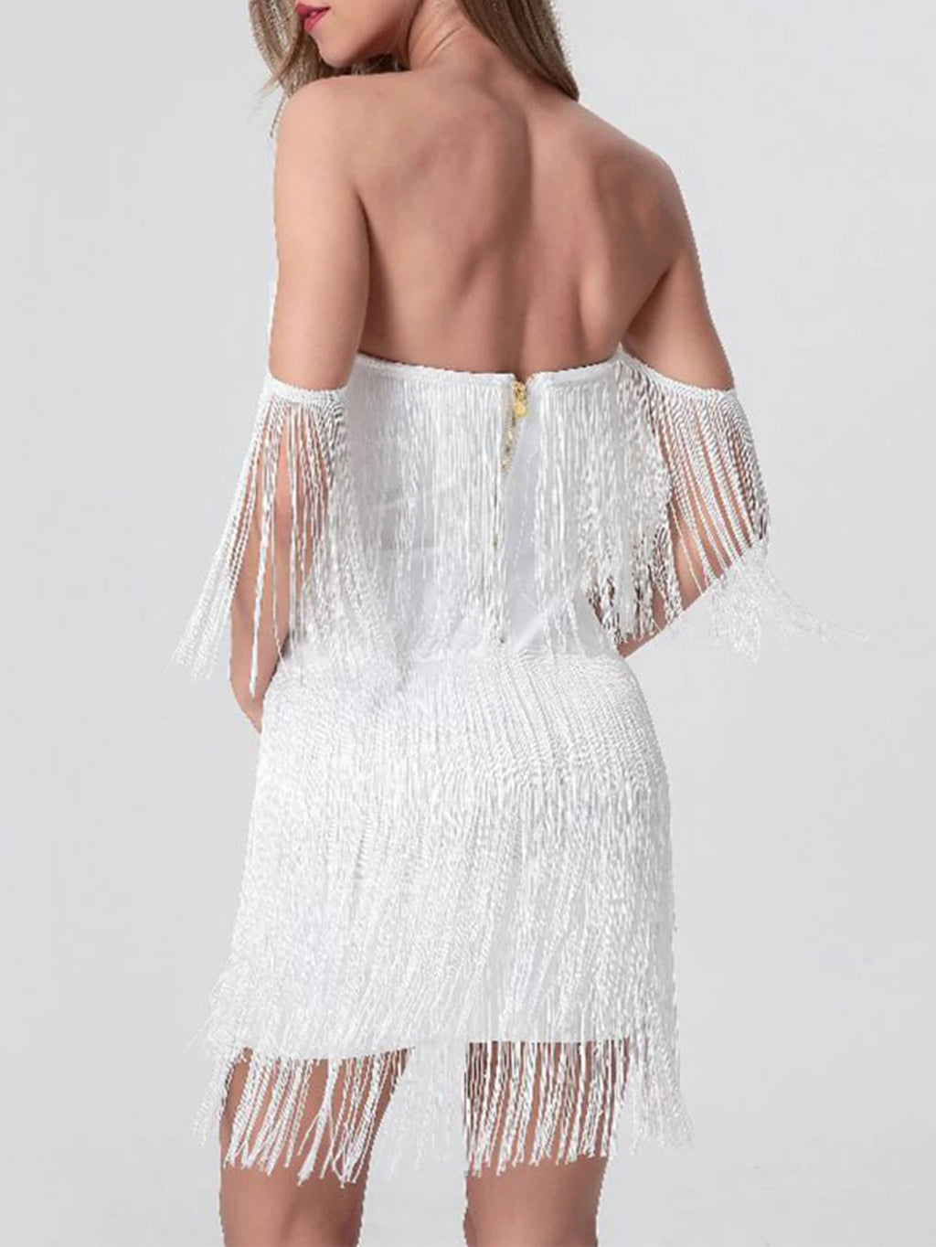 Marceline Tassel Backless Mini Dress