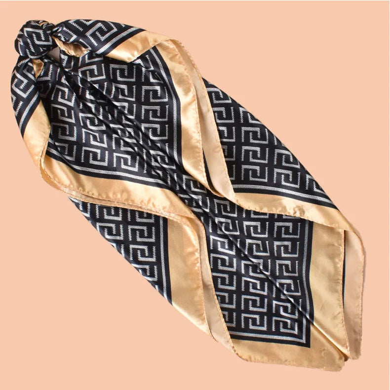 Marlena Letter-Print Square Scarf