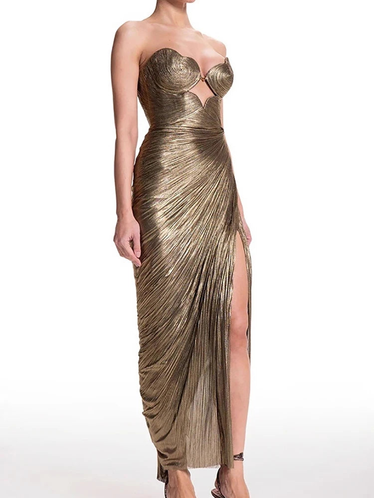 Dahlia Backless Strapless Maxi Dress