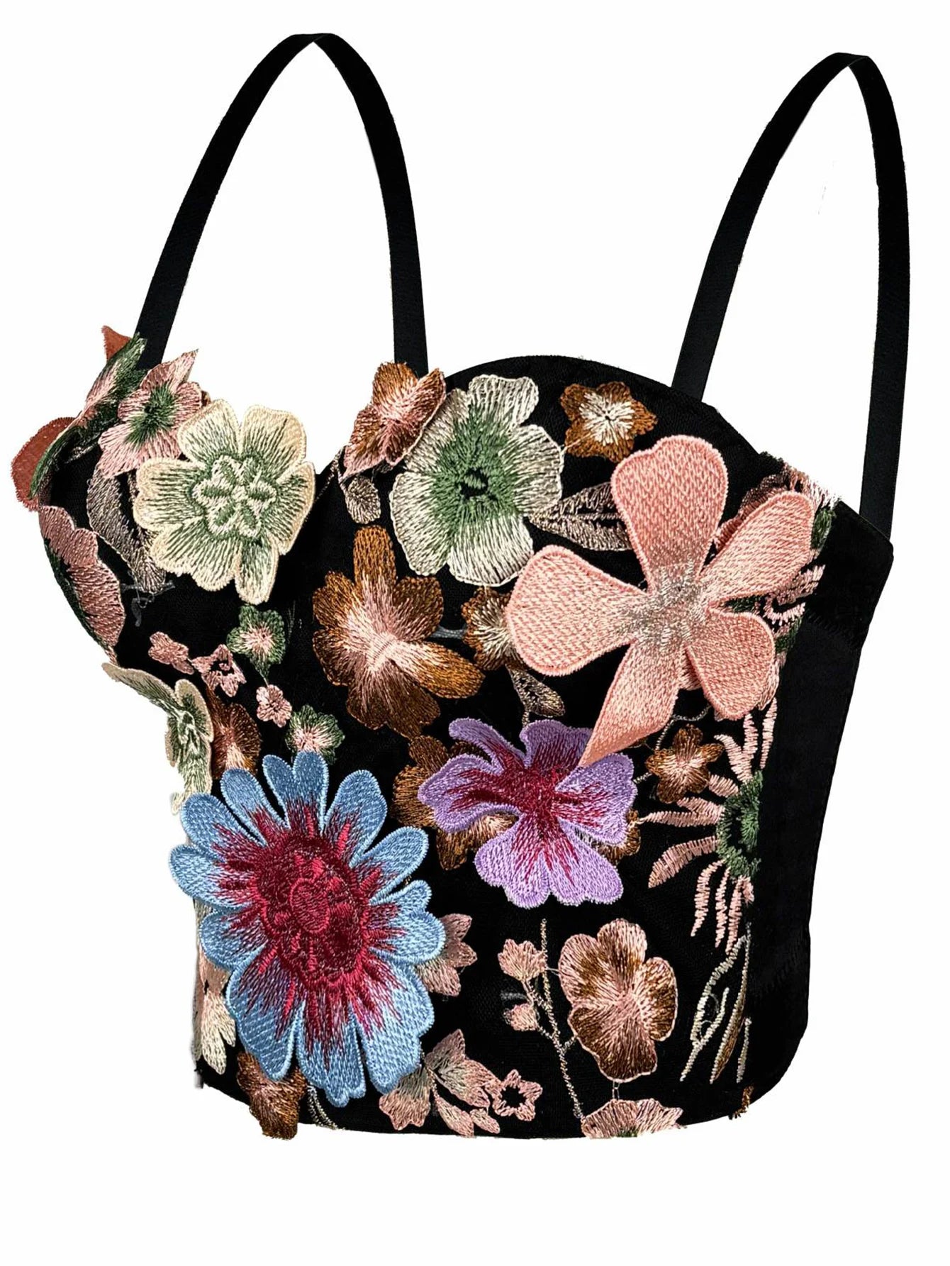 Sexy halter corset crop top women clothing 2026 summer cropped flower bustier bra tank top hotwife rave outfits club party tops