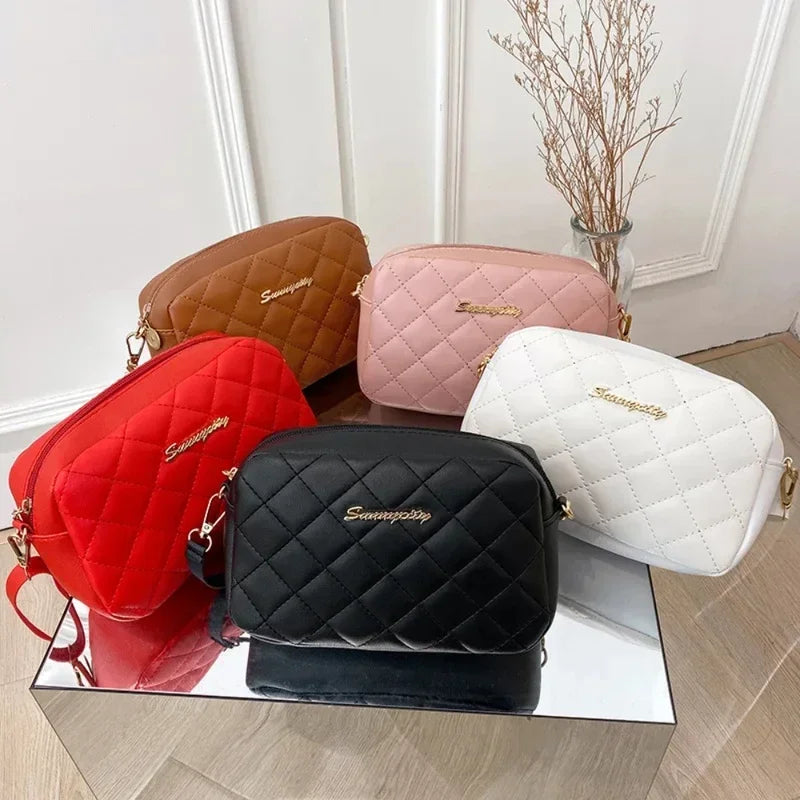 Camille Tassel Plaid Camera Bag