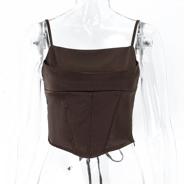Aria Sculpted Corset Crop Top One-piece