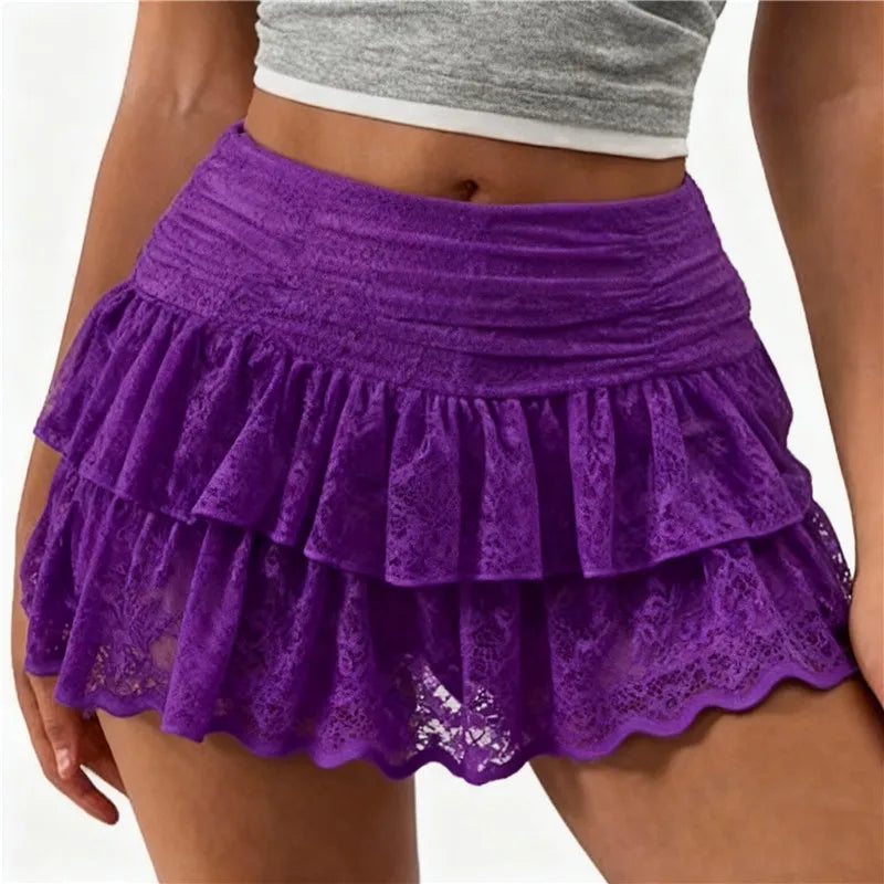 Fiora Tiered Ruffle Bloomer Mini Skirt One-piece
