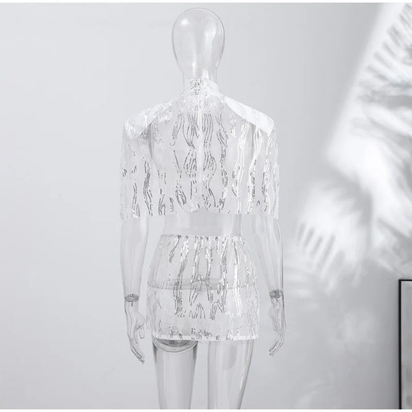Seraphina Sequin Sheer Top & Mini Skirt Collection