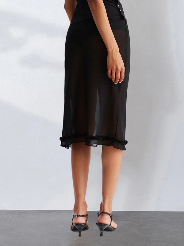 Maribel Mesh Midi Skirt One-piece