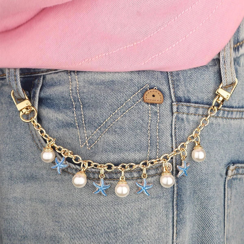 Bag Charms For Handbags Sea Star Shell Pearl Bag Clothes Shoes Pendant Boho Summer Seashell Jewelry Making DIY Decoration