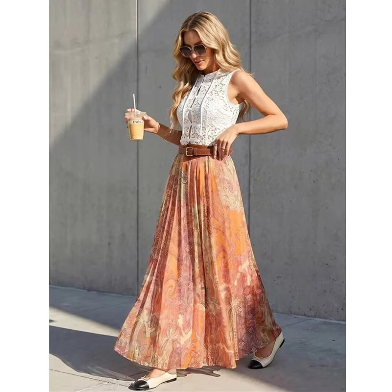 Mireille Elegant Midi Skirt One-piece
