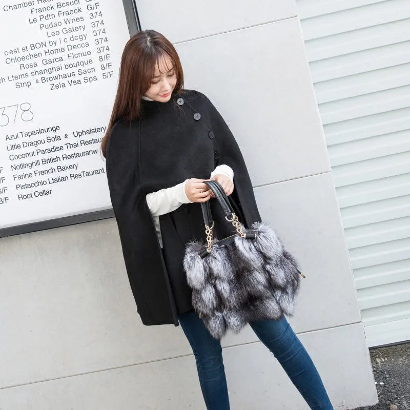 Fiora Fox-Fur Shoulder Bag