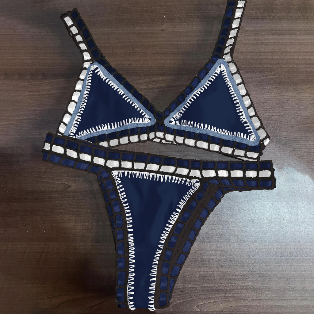 Amalthea Crochet Trim Triangle Micro Bikini Two-piece