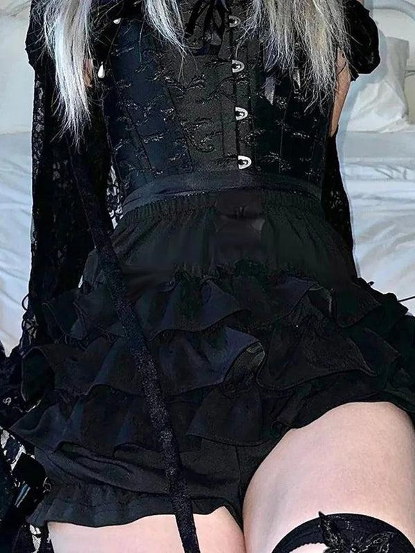Juniper Lace-Bow Gothic Skort One-piece