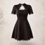 Nadine Lace-Paneled Stand-Collar Mini Dress
