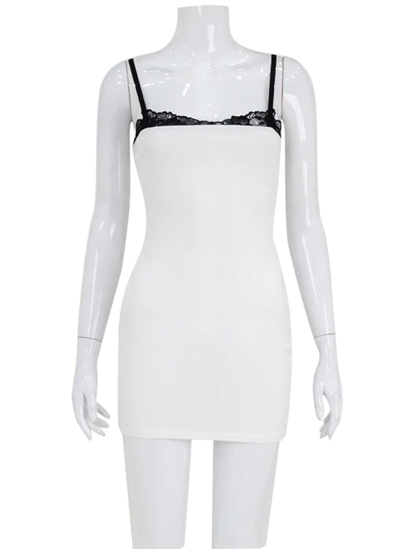 Petronella Lace-Trim Cami Bodycon Mini Dress