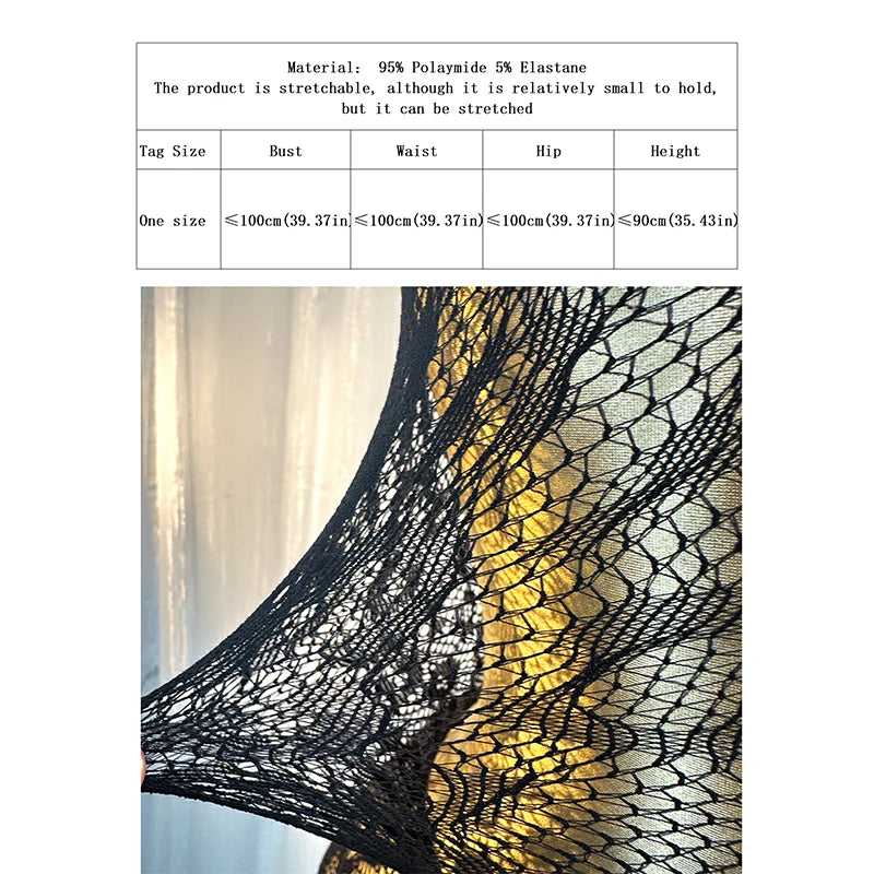 Brielle Hollow-Out Fishnet Beach Cover-Up One-piece