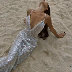Aurelia Pearl Sequin Bodycon Maxi Dress