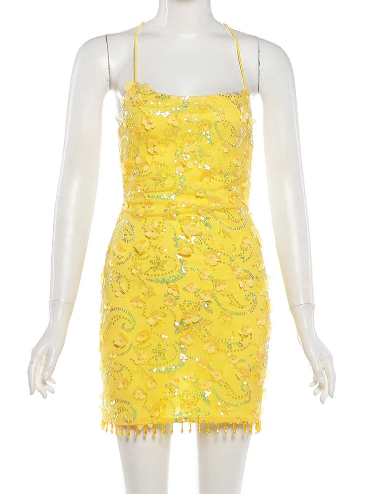 Sienna Soleil Floral Sequin Mini Dress