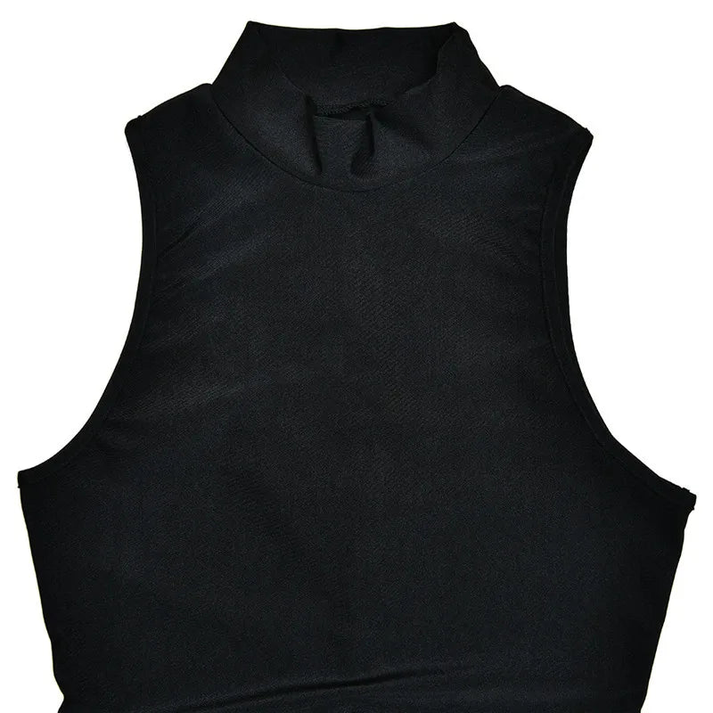 Natalia Sleeveless Ruched Bodycon Mini Dress with Side Drape