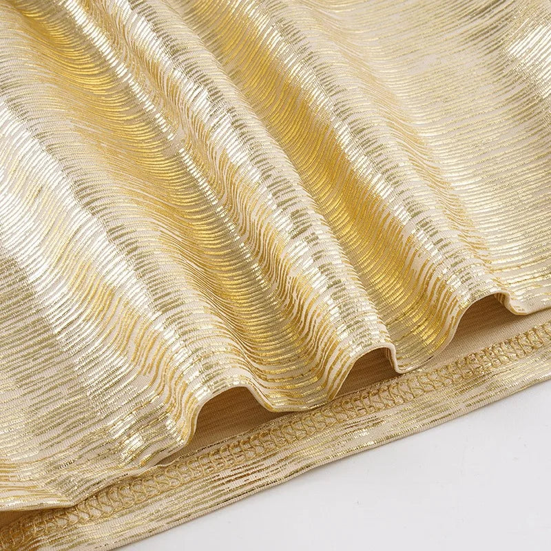 Goldie Metallic Square-Neck Cami Top One-piece