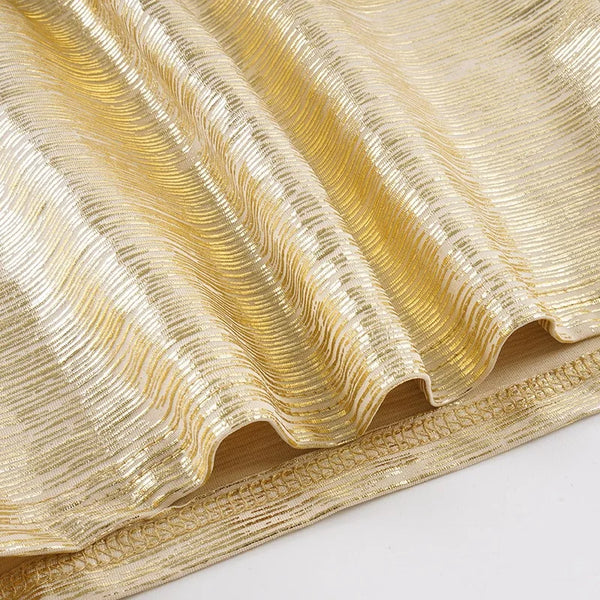 Goldie Metallic Square-Neck Cami Top One-piece