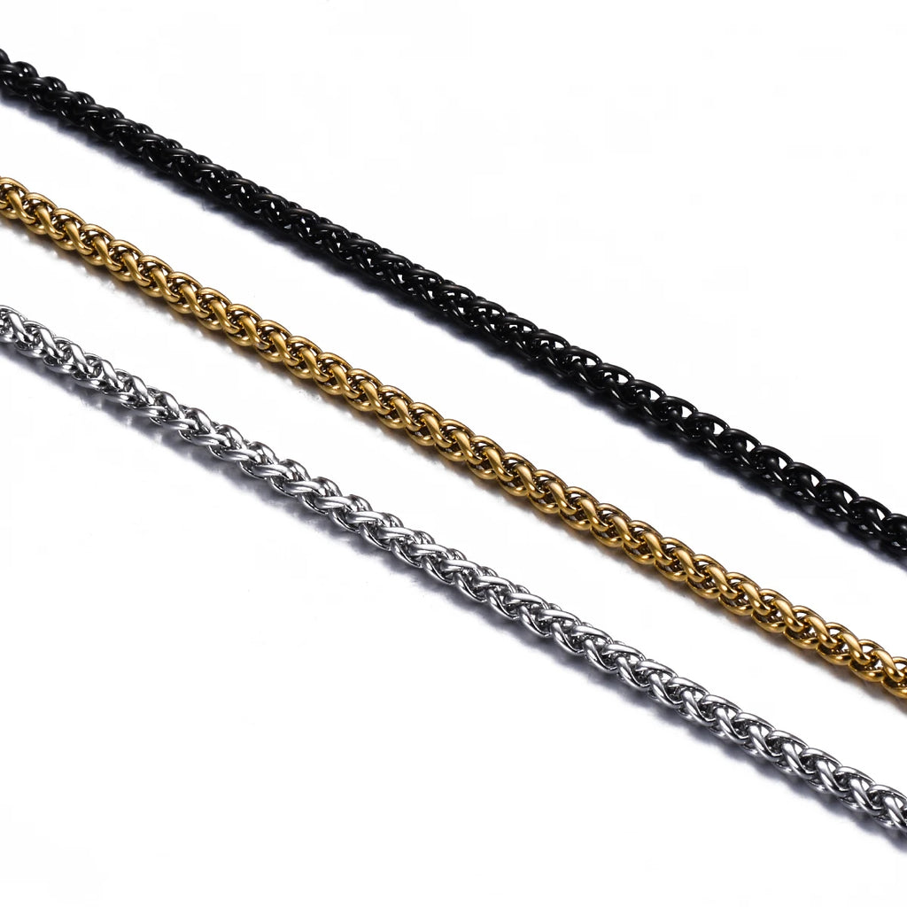 Aureus Stainless-Steel Keel-Link Chain Necklace & Bracelet