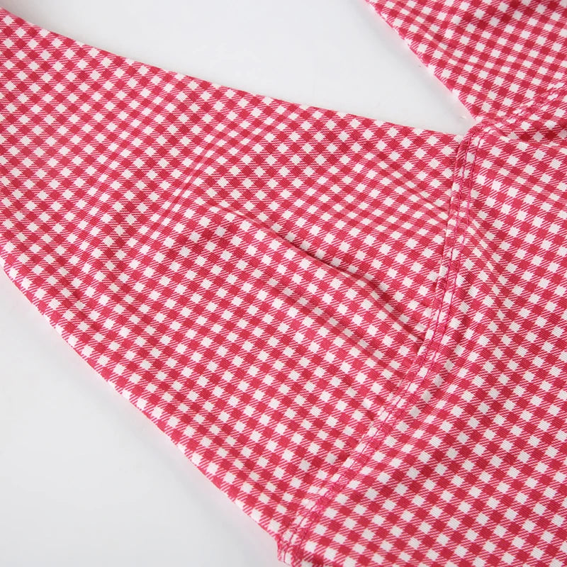 Dahlia Polka-Dot Halter Crop Top One-piece