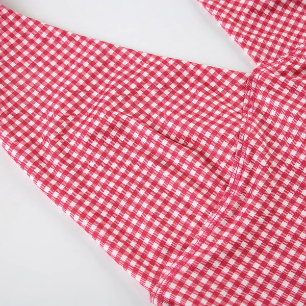Dahlia Polka-Dot Halter Crop Top One-piece