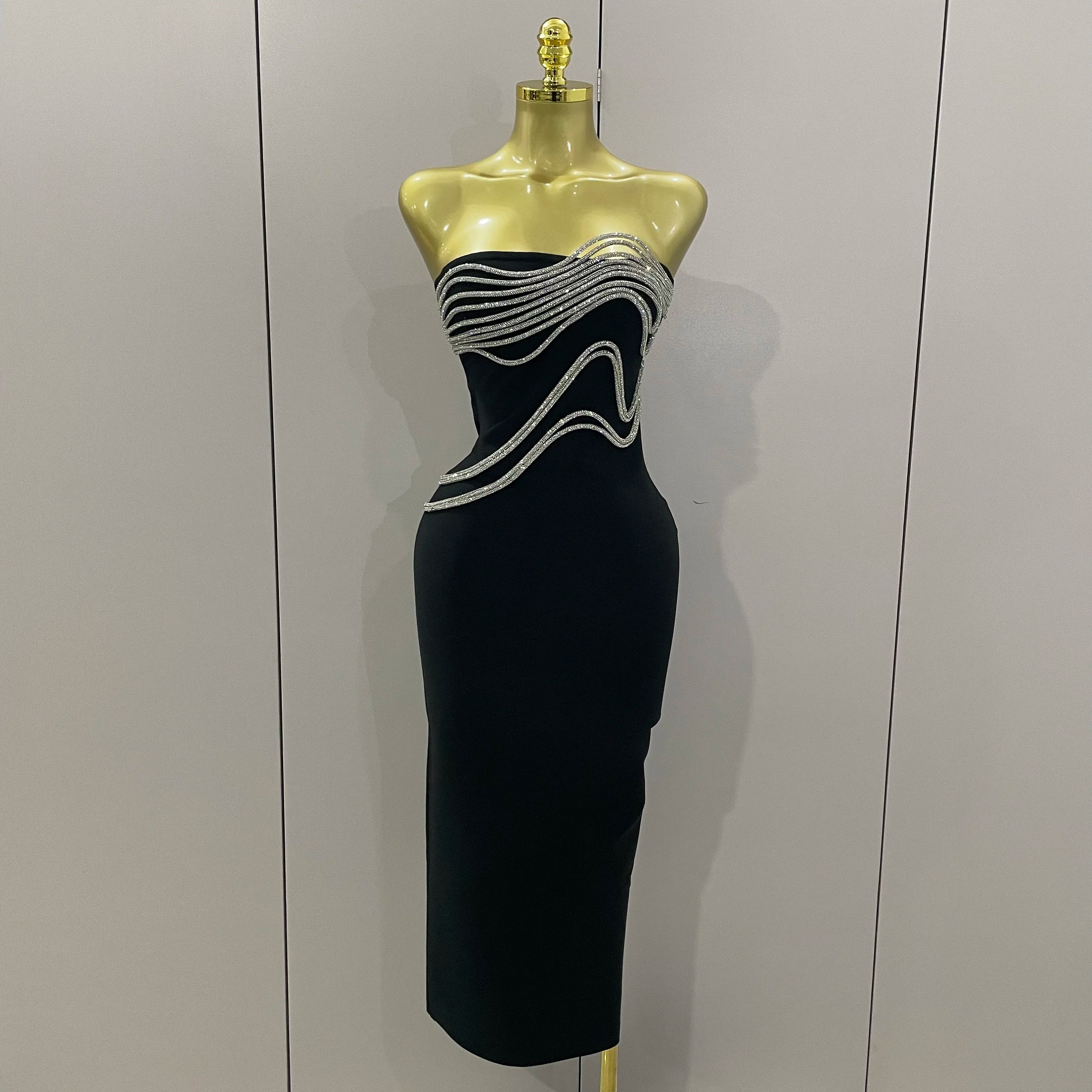 Zara Diamond-Line Strapless Bandage Maxi Dress Main image