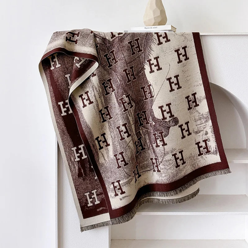 Ariella Printed Winter Shawl Scarf
