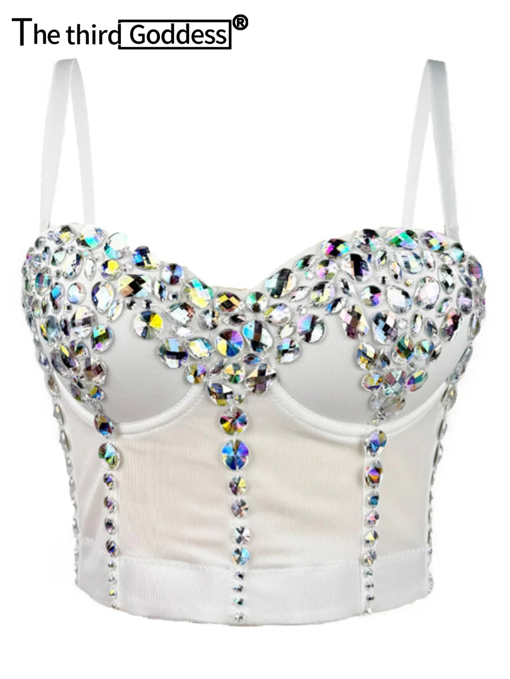 Sexy halter corset crop top women clothing summer cropped rhinestone bustier bra tank top hotwife rave outfits club party tops