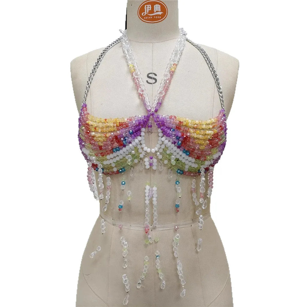 Vivienne Stardust Crystal Beaded Harness Lingerie