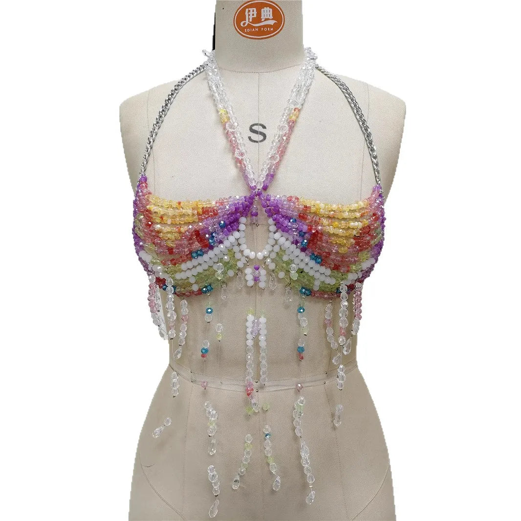 Vivienne Stardust Crystal Beaded Harness Lingerie