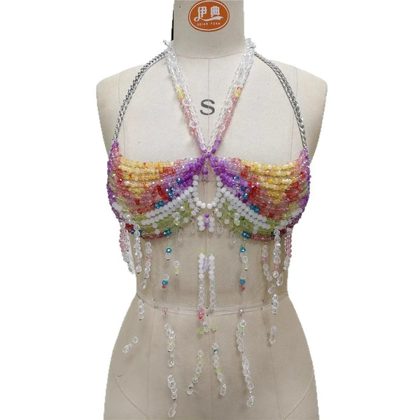 Vivienne Stardust Crystal Beaded Harness Lingerie