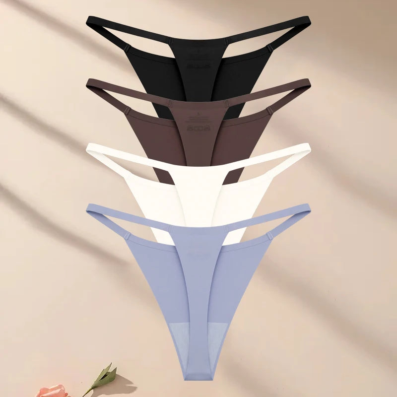Silque Seamless G-String Panty Pack Lingerie 4-piece