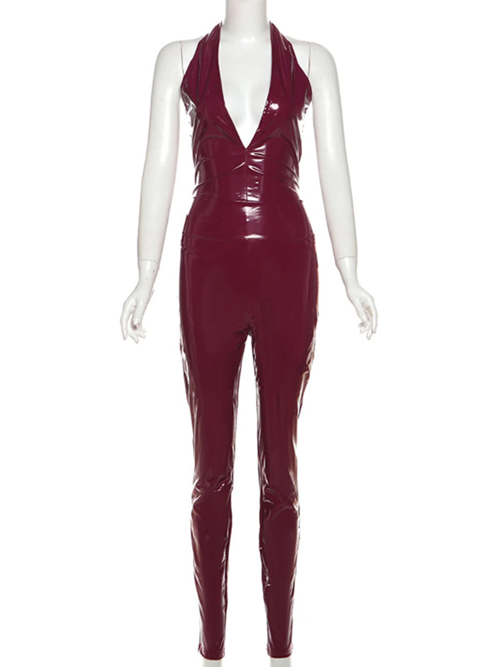 Nyx PU-Leather Backless Jumpsuit One-piece
