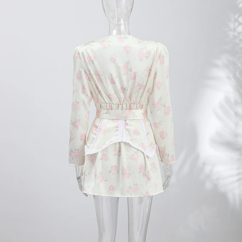 Adeline Elegant Long-Sleeve Mini Dress
