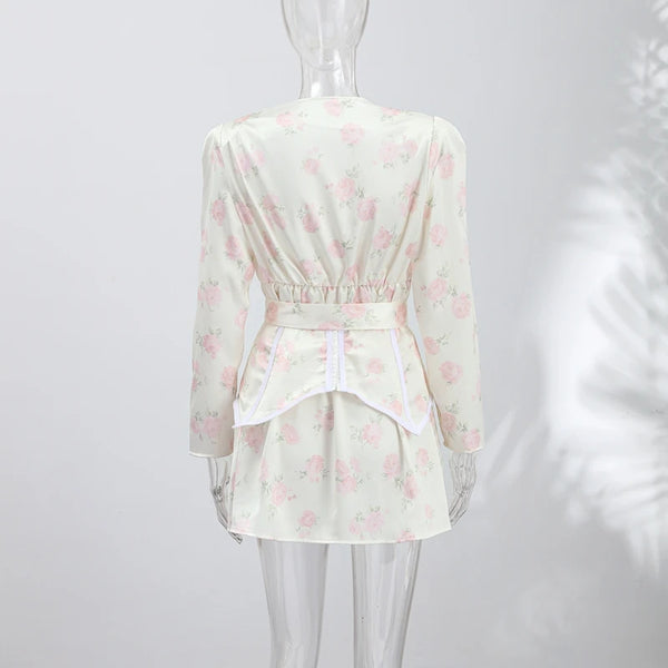 Adeline Elegant Long-Sleeve Mini Dress