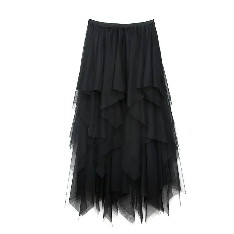 Juliette A-Line Mesh Midi Skirt One-piece