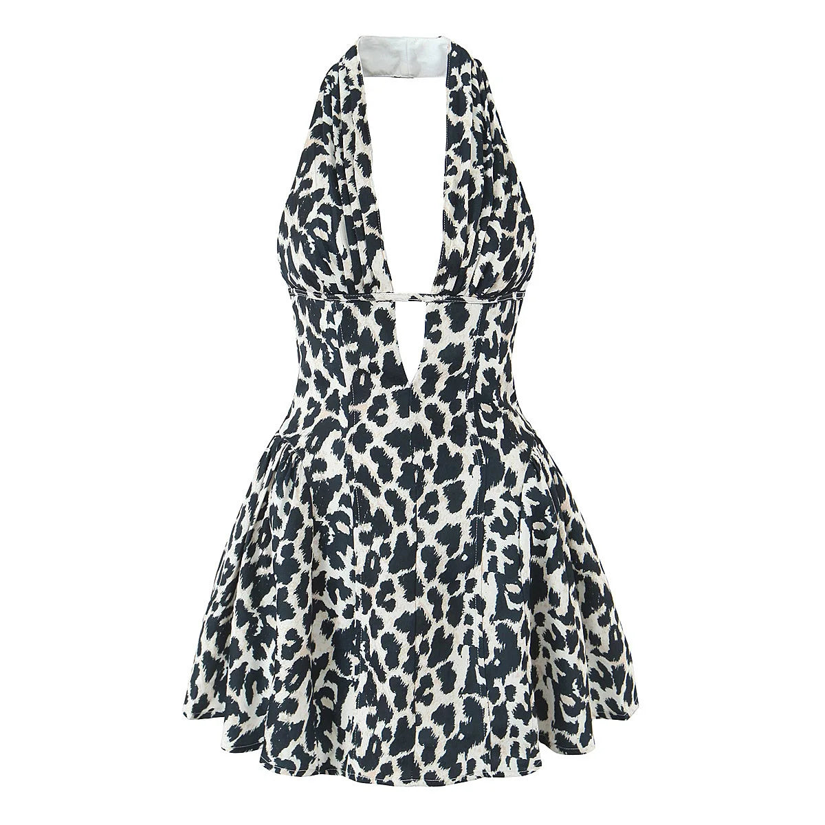Esme Polka Dot Halter A-Line Mini Dress