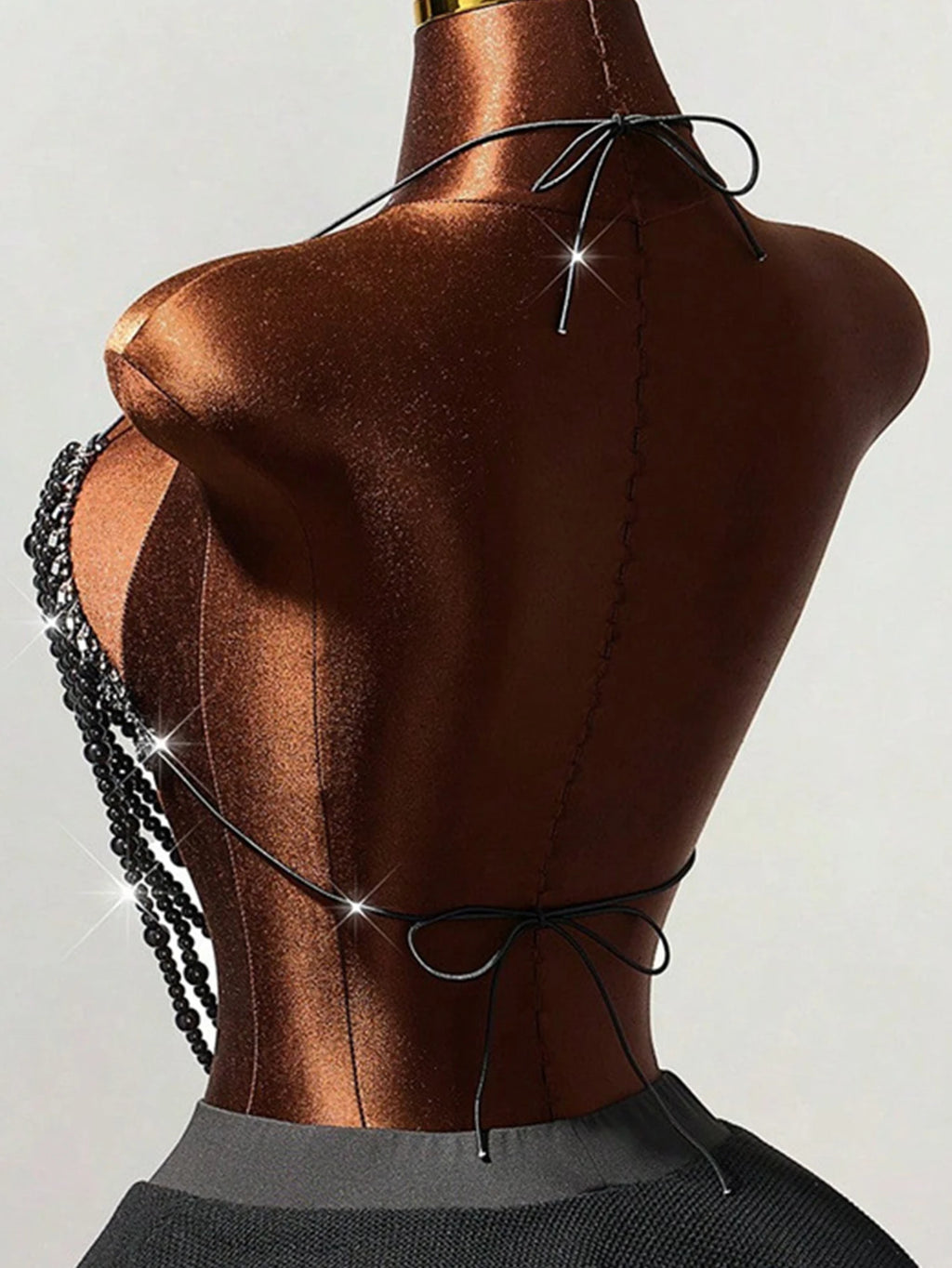 Raven Noir Beaded Festival Top One-piece