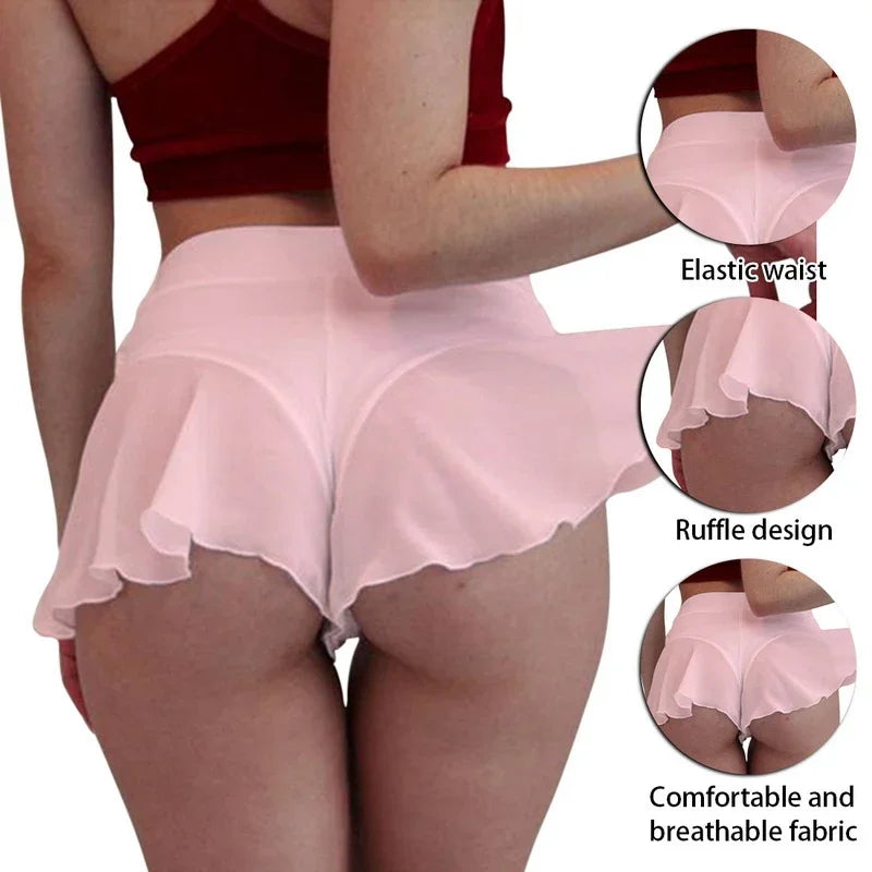 Ravelle Sheer Ruffle Skirted Panty Lingerie One-piece Secondary image