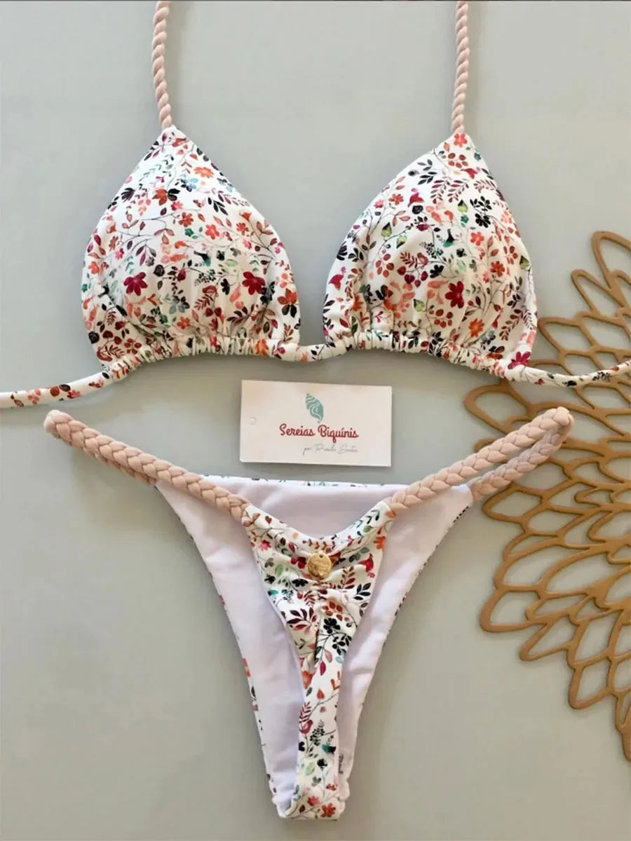 Isolde Lace-Up Micro Bikini Two-piece