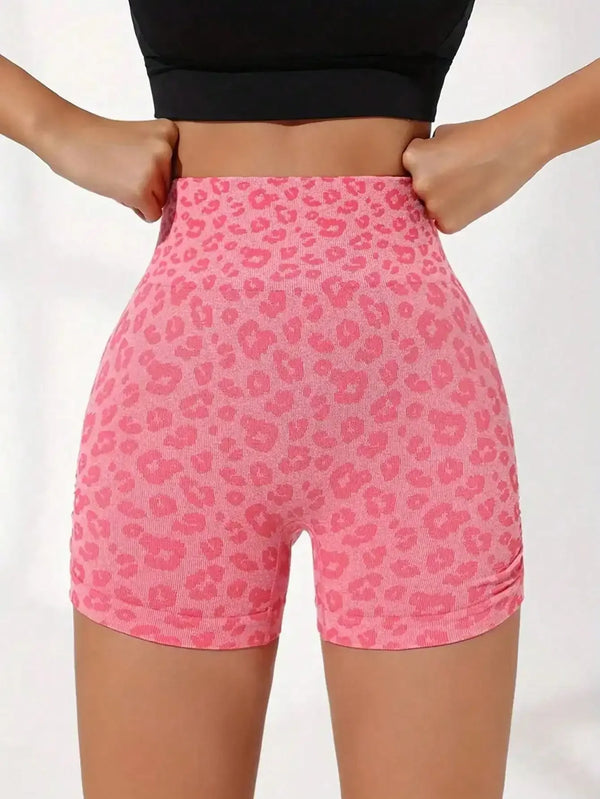 Sienna Leopard Scrunch Biker Shorts One-piece