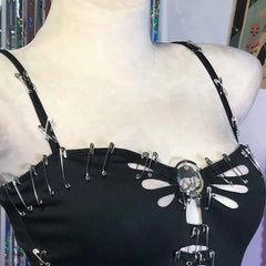 Ophelia Safety Pin Corset Cami One-piece