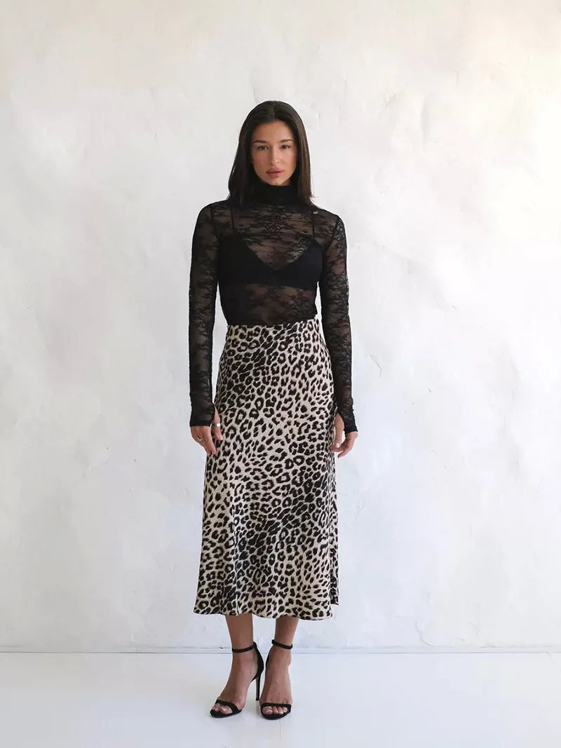 Ottilie Satin Midi Skirt One-piece