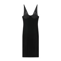 Alina Midnight Lace Sequin Maxi Dress