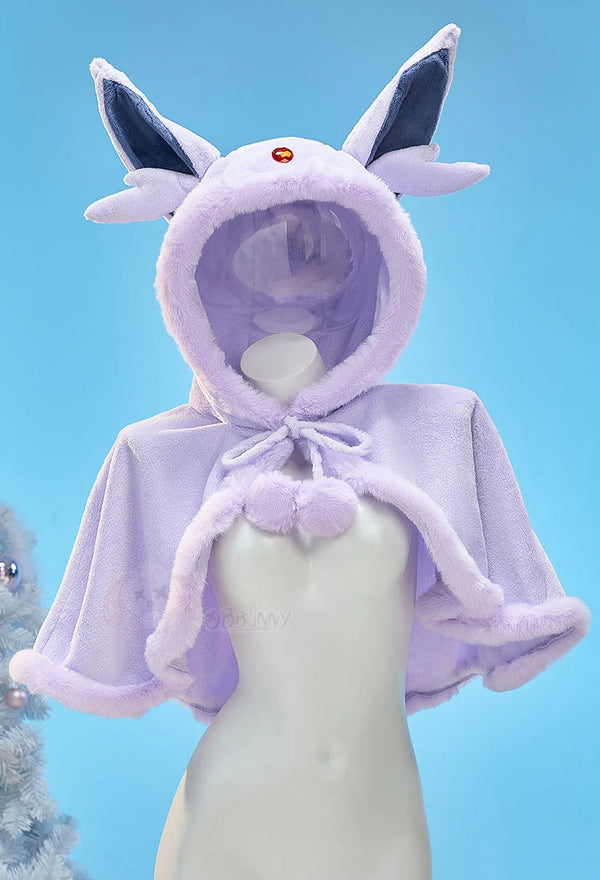 Liora Hooded Fur-Trim Cape & Lace-Up Velvet Cosplay Costume Set